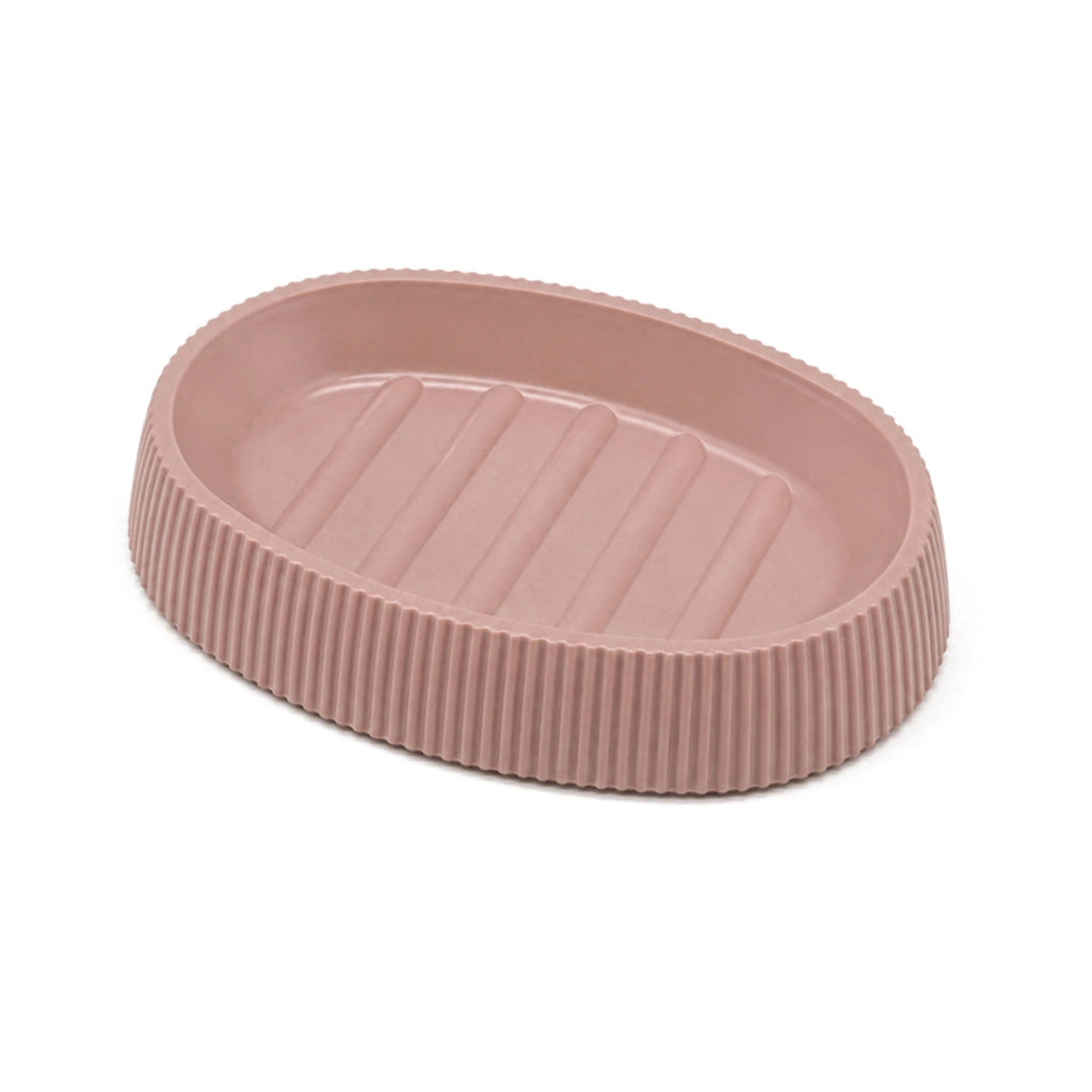 Portasaponetta rosa cipria cannettato Blob