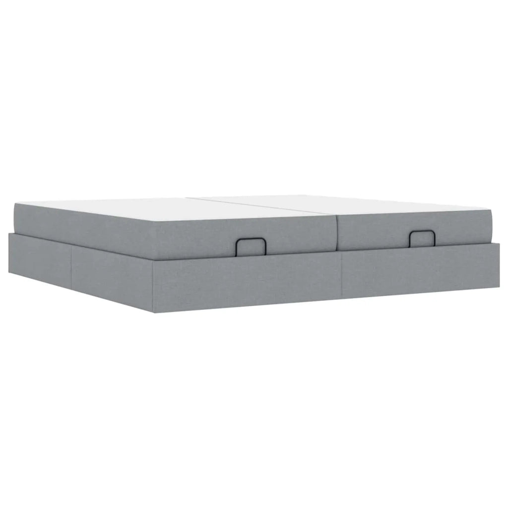 Struttura letto con materasso 2 pcs Grigio chiaro Tessuto
