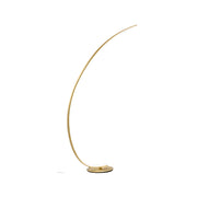 Lampada da terra IOLE P/T - Struttura in alluminio oro spazzolato, LED 30W 1100lm 3000K, Dimmerabile Push integrato - Design Minimalista Gealuce