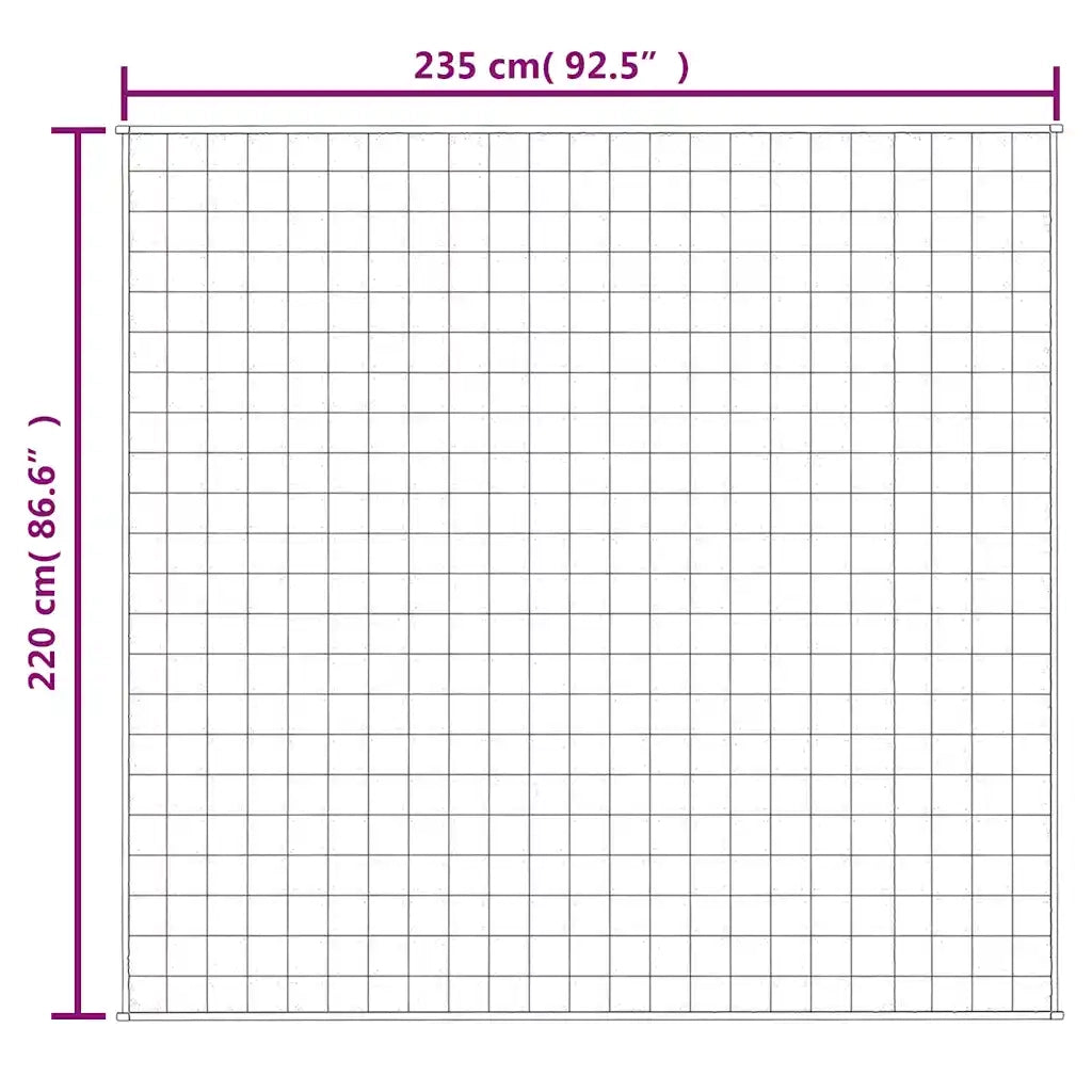 Coperta Ponderata Grigia 220x235 cm 11 kg Tessuto 350728