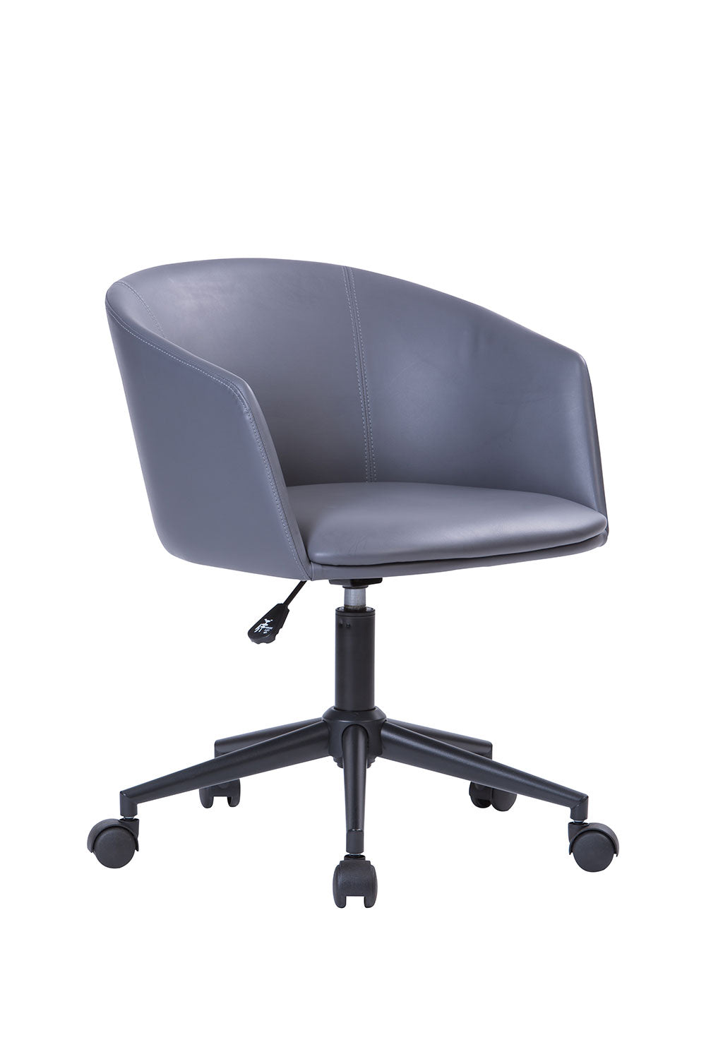 Sedia Poltrona Operativa da Ufficio 57x56x80 cm in PVC Grigio