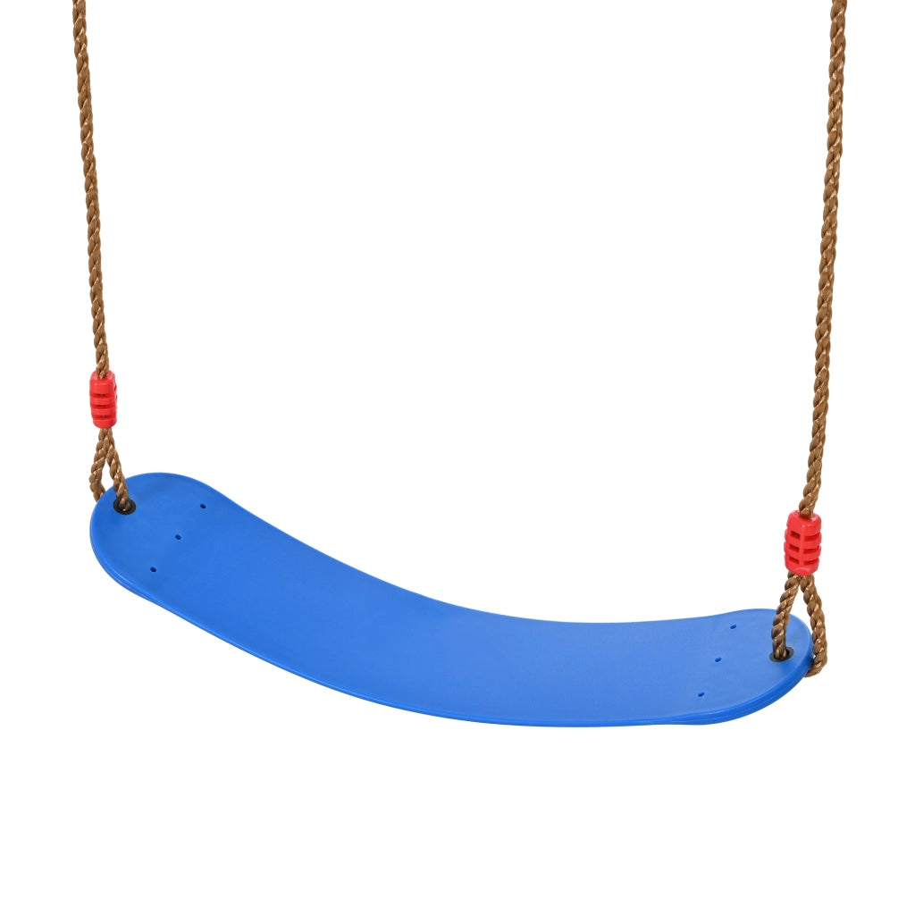 Parco giochi da esterno 4 in 1 con trampolino; doppia altalena; scivolo e canestro