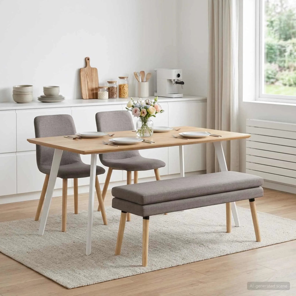 Panchina a doppio strato Tortora 110 x 40 x 47 cm Tessuto 42038451