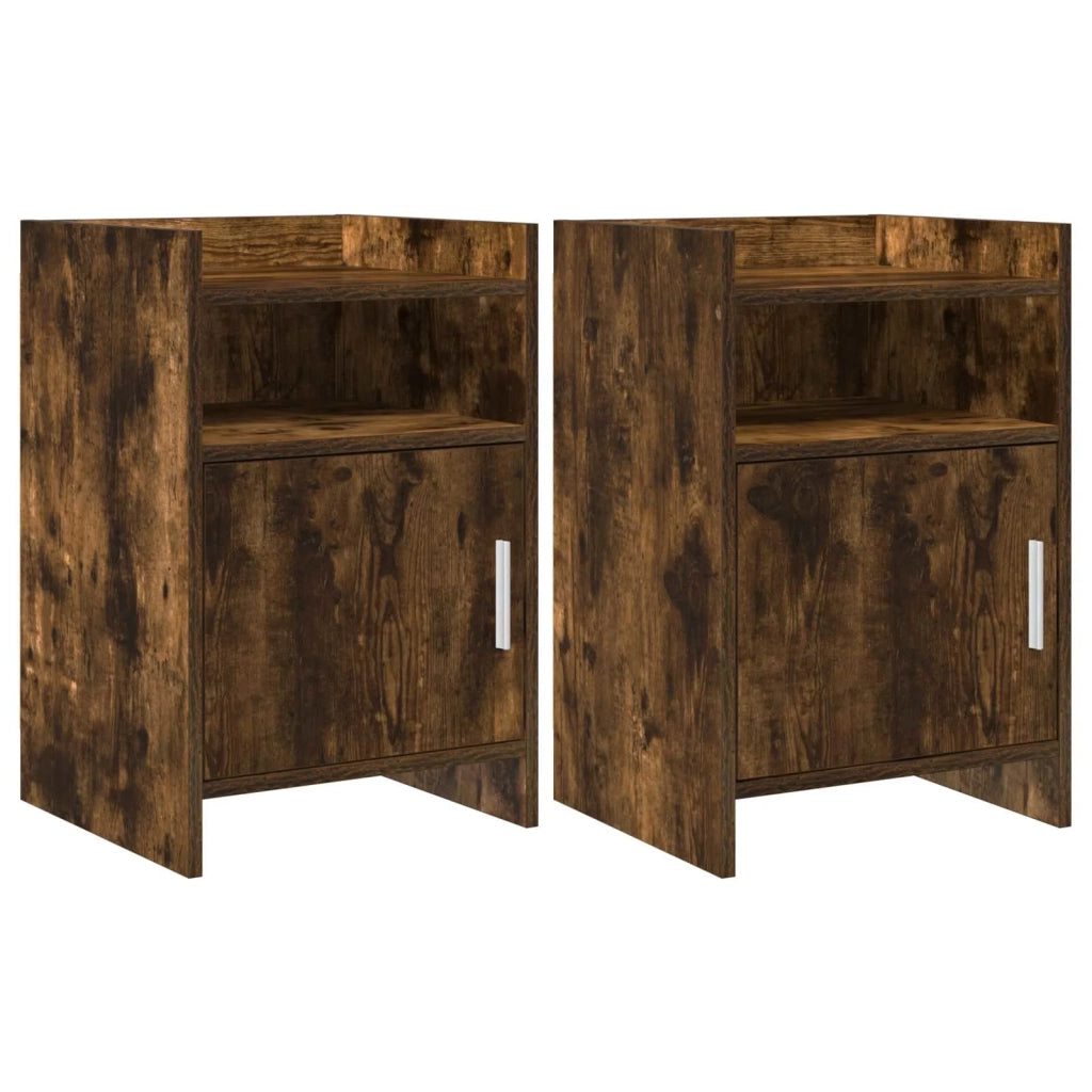 Comodini 2 pcs Rovere Fumo 40 x 36 x 60 cm Legno ingegnerizzato 8011044