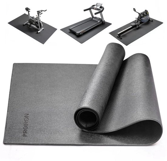 Mat di allenamento Antiscivolo con riduzione del rumore - Protezione del pavimento - Adatto per tapis roulant e biciclette - 1,8 cm di spessore - Materiale duraturo