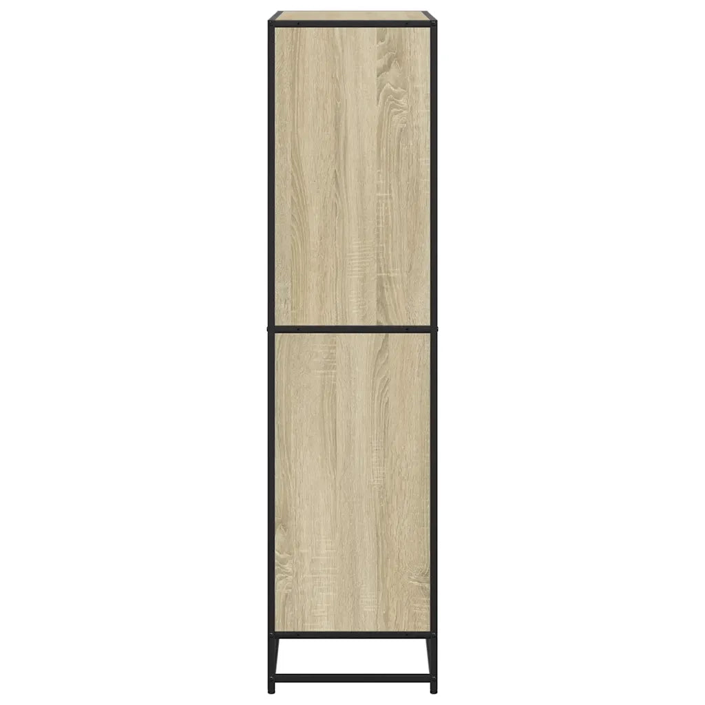 Libreria-Scaffale per Libri-Mobile di Stoccaggio Rovere Sonoma 80,5x35x139 cm in Truciolato