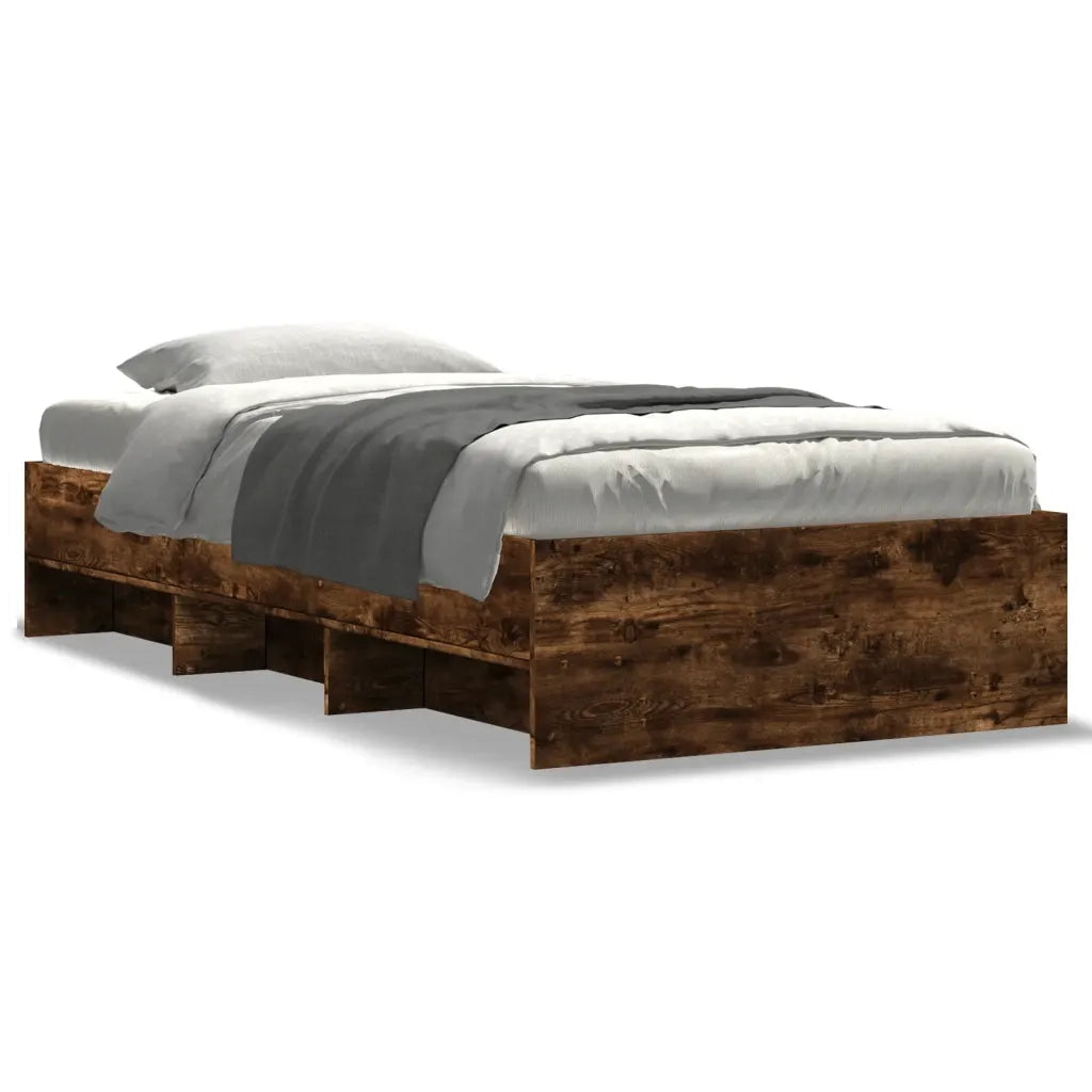 Giroletto senza Materasso Rovere Fumo 100x200 cm in Truciolato 3295671