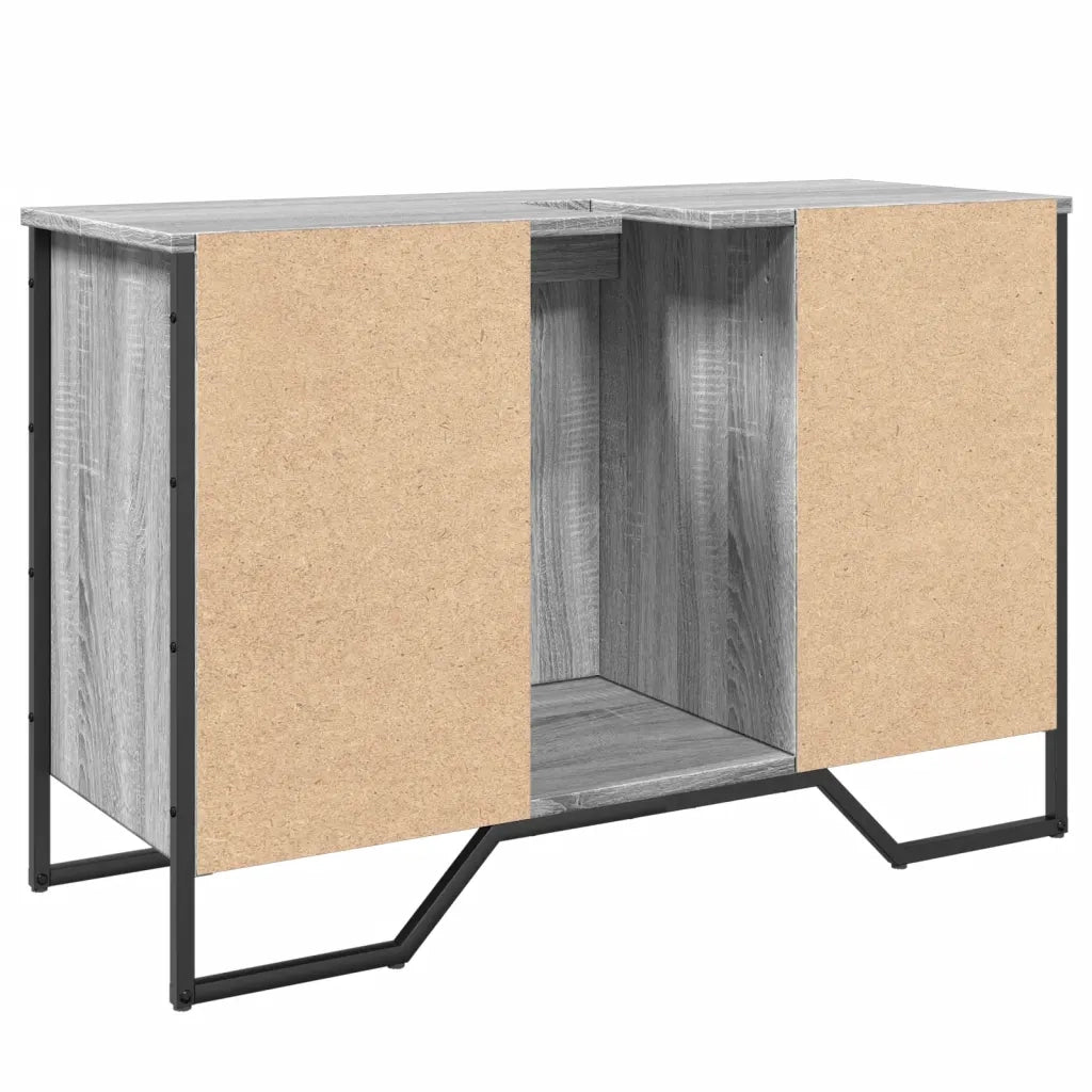 vidaXL Mobile Lavabo Bagno Grigio Sonoma 91x35x60 cm in Truciolato
