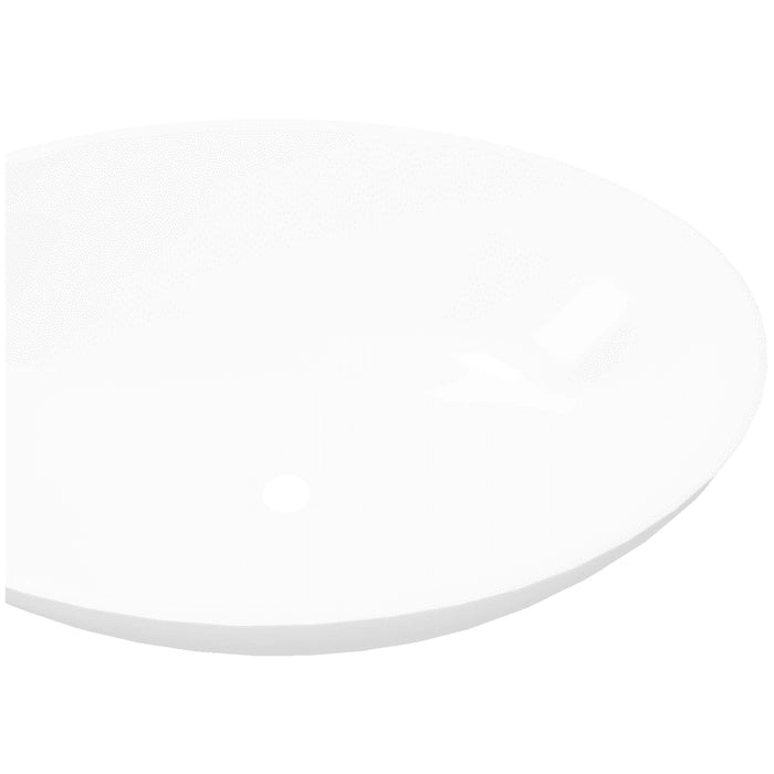 Lavello in Ceramica di Lusso Bianco Ovale 40 x 33 cm   cod mxl 53568