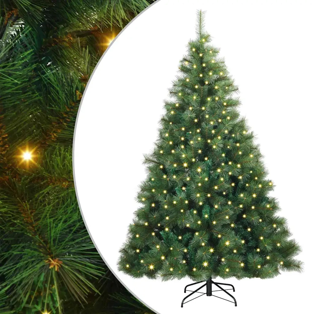 Albero di Natale artificiale con 300 LED Verde 240 cm PE e PVC 3397805