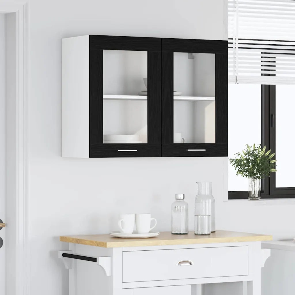 Armadio pensile Lyon Rovere Nero 80 x 31 x 60 cm 863147