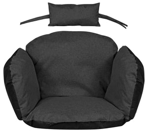 Cuscino da giardino AIO FACTORY 112x113 cm impermeabile nero per sedia sospesa