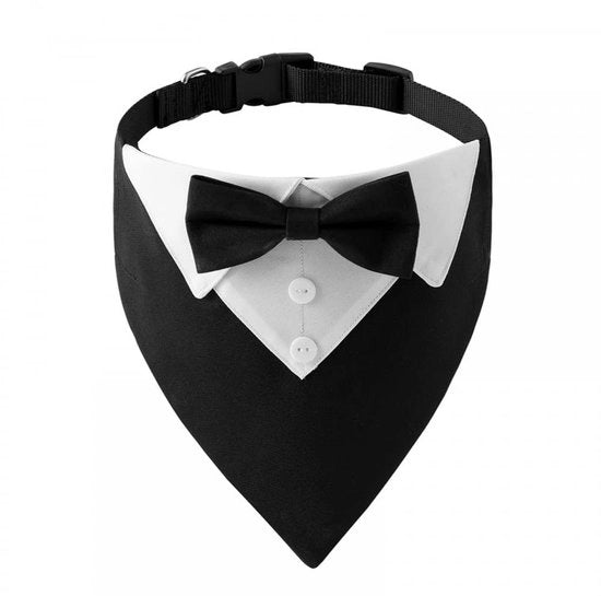 Accessori per Cani - Bandana per Cani, Tuxedo con Striscia e Cravatta, Adattabile, Ideale per Piccoli, Medi e Grandi Cani