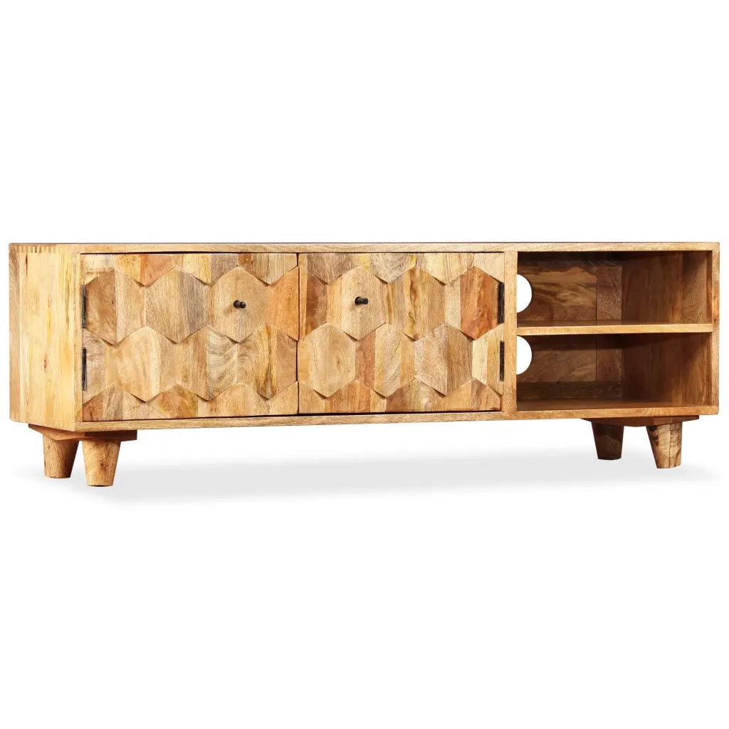 Mobile Porta TV in Legno Massello di Mango 118x35x40 cm cod mxl 12012