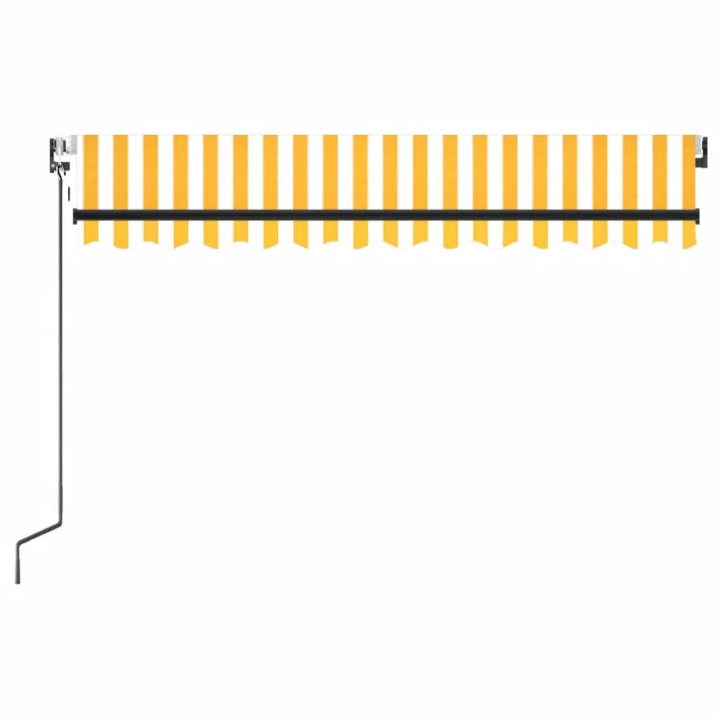 Tenda Sole Automatica LED Sensore Vento 350x250cm Gialla Bianca cod mxl 31392