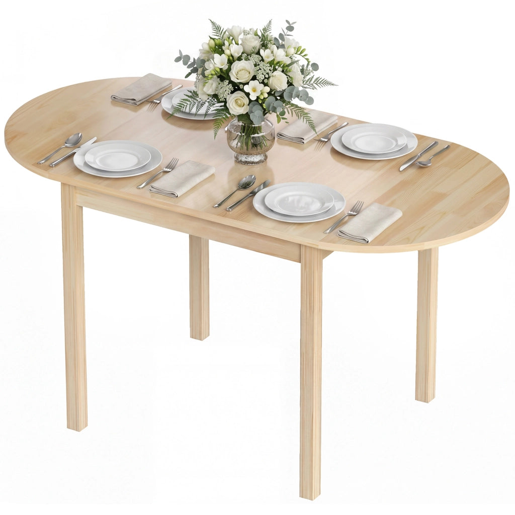 Tavolo da pranzo allungabile pieghevole ¨C zephmum ¨C legno 140x70x75 cm