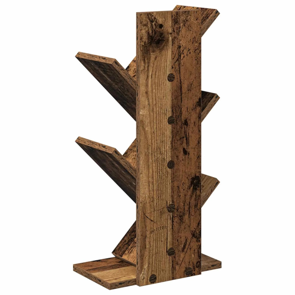 Libreria ad Albero 4 Ripiani 30 x 18 x 60 cm Legno antico 8012370