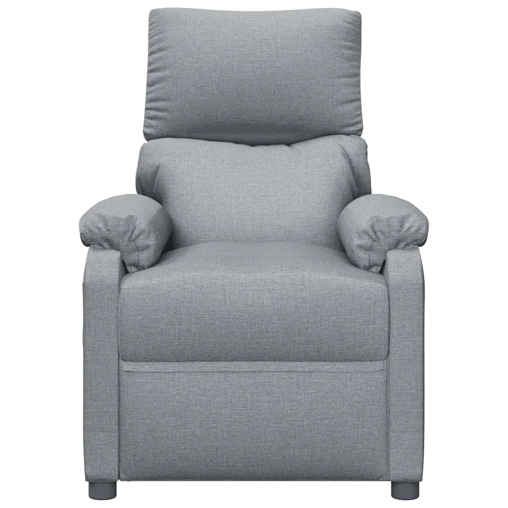 Poltrona Massaggiante Elettrica Grigio Chiaro in Tessuto 3073827
