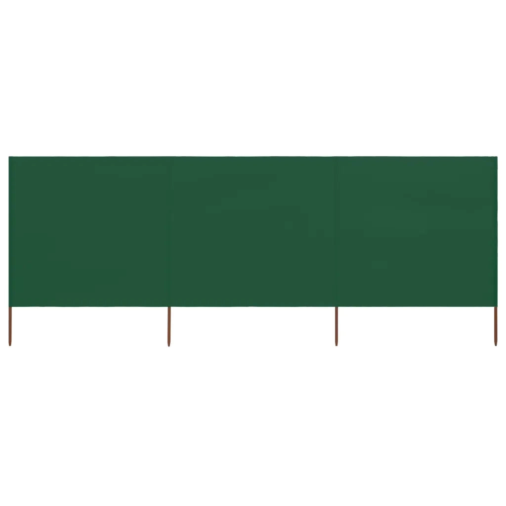 Paravento a 3 Pannelli in Tessuto 400x160 cm Verde cod mxl 54651