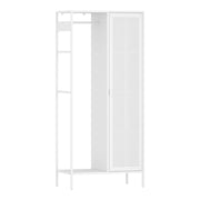 Mobiletto/scaffale per camera da letto 180 x 80 x 45 cm con 4 ripiani acciaio bianco 03_0008876
