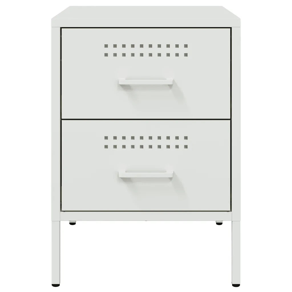 Comodini 2 pz Bianchi 36x39x50,5 cm in Acciaio 842933