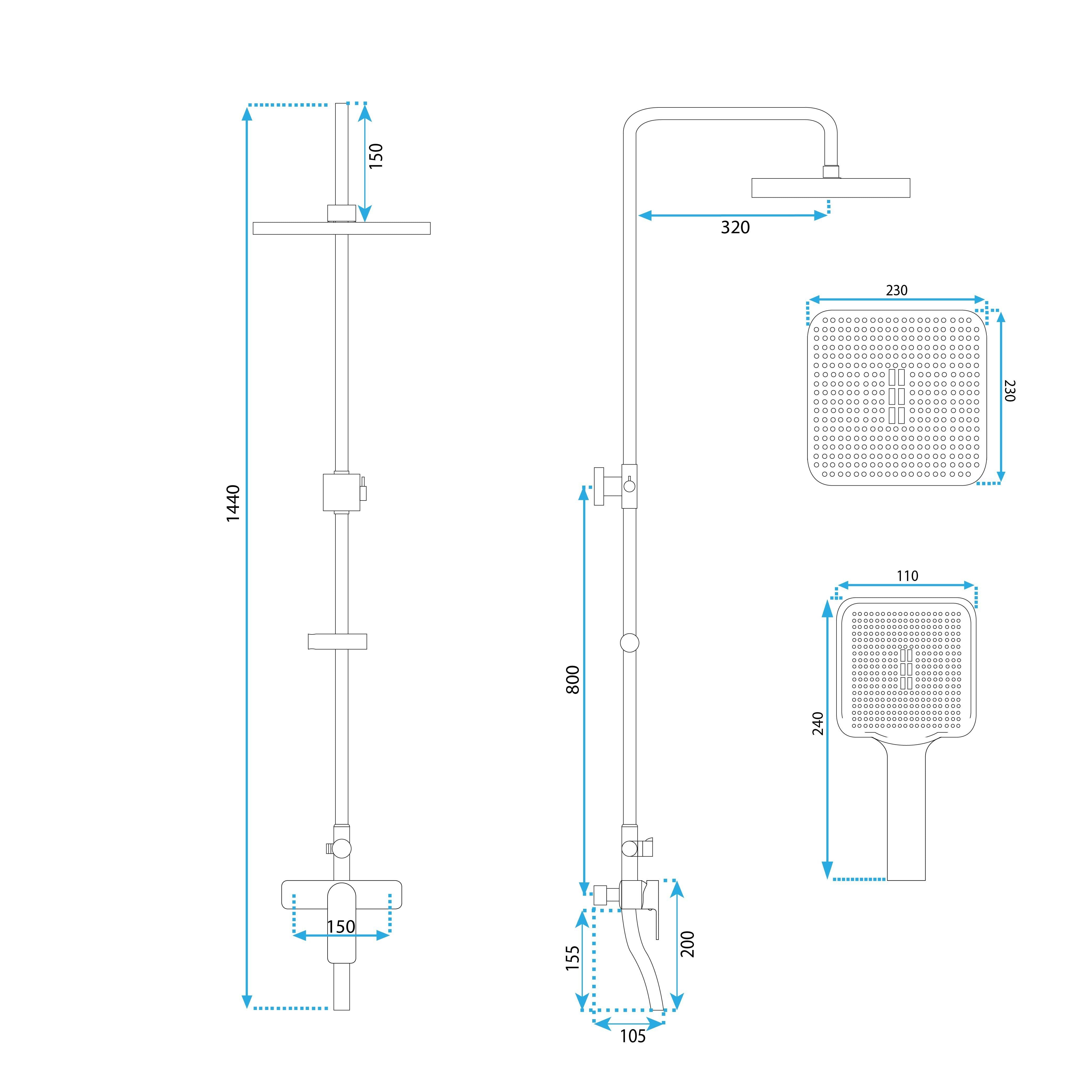 Set Doccia My2021-77c Rea Argus Tytan