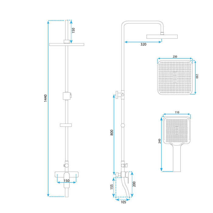 Set Doccia My2021-77c Rea Argus Tytan