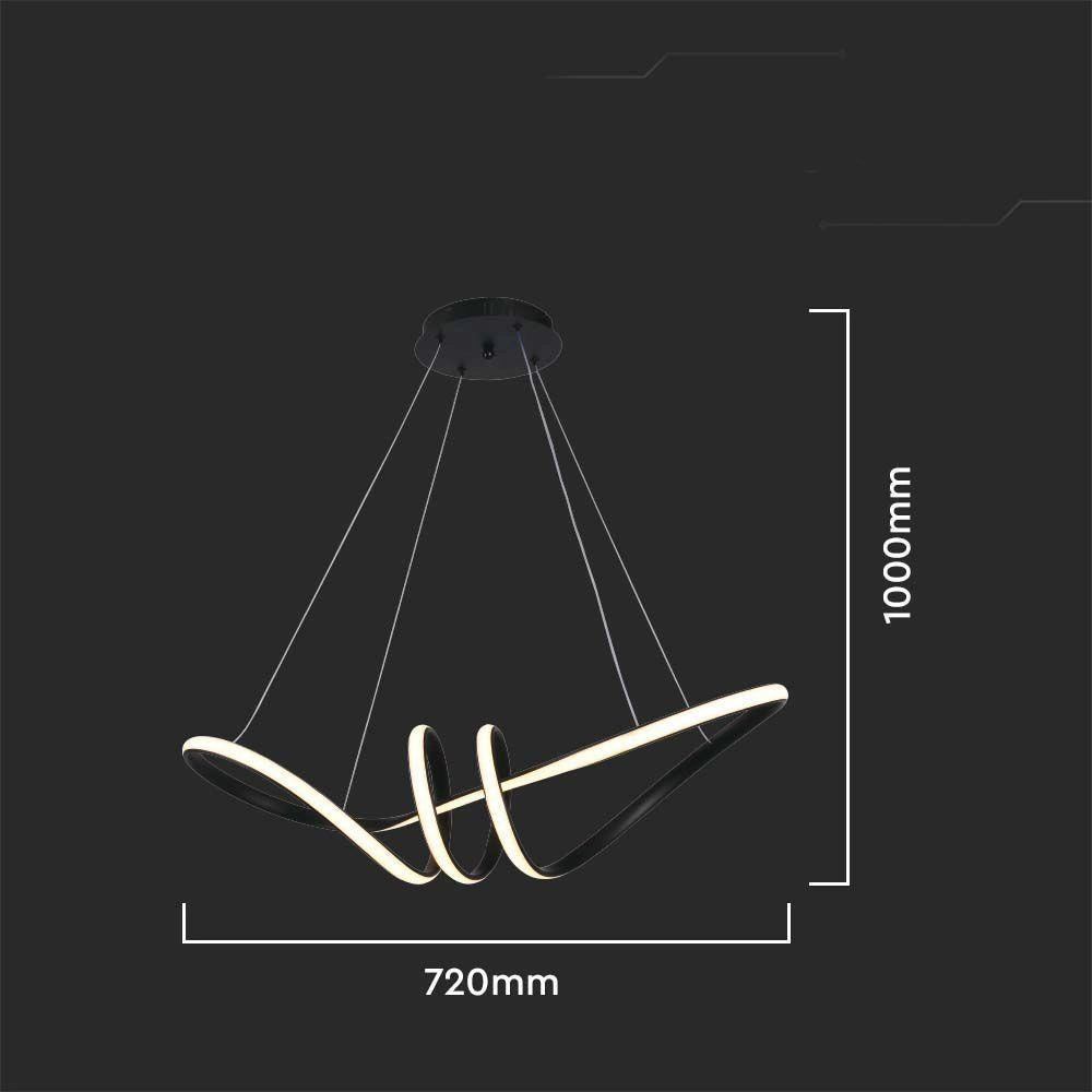 Lampada sospensione LED lineare 24W 3000K nera V-TAC VT-7798