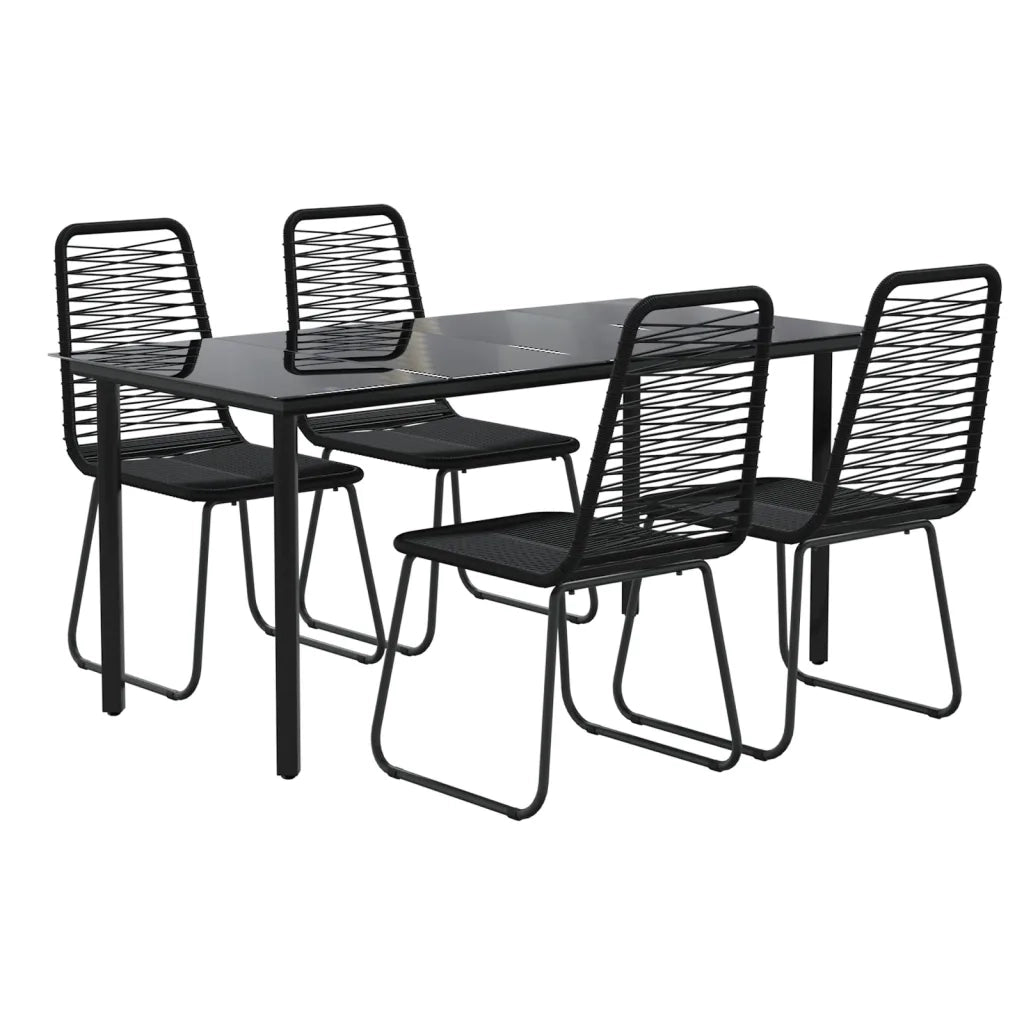 Set da Pranzo da Giardino 5 pz Nero 3156504