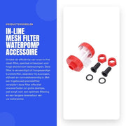 Filtro a maglia in linea - Pomp idraulica ad alta pressione - Filtro in plastica - G3/4-pollici/1-pollici - Inclusi supporti di montaggio - Dimensioni 13,5 x 7,5 cm - Filtro idrico