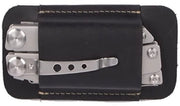 Scheda Portatile di Alta Qualità in Pelle - Porta Zaino Opaca - Supporto Portatile Compattabile - Chiusura con Cinturino - Accesso Rapido - Tasca di Ricarico Extra - Supporto Mesh