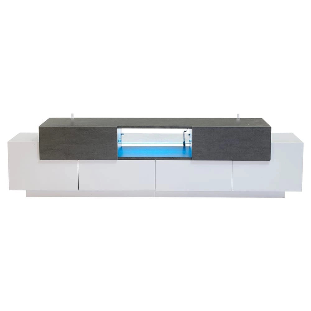 Media center gaming - Xylo - Bianco/grigio vetrine per 80"