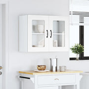 Pensile da Cucina con Porta in Vetro Kalmar Bianco Truciolato