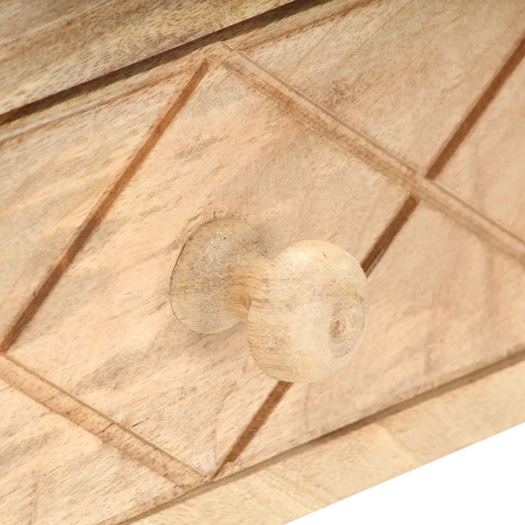 Tavolino da Trucco-Toeletta 100x50x76 cm in Legno Massello di Mango