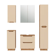 Vicco Set di mobili da bagno Rovere/cashmere a righe 5 parti