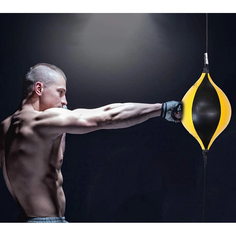 Trade Shop - Sacco Da Boxe Borsa A Sfera A Doppia Estremità In Pu Punch Sport Fitness Adulti -