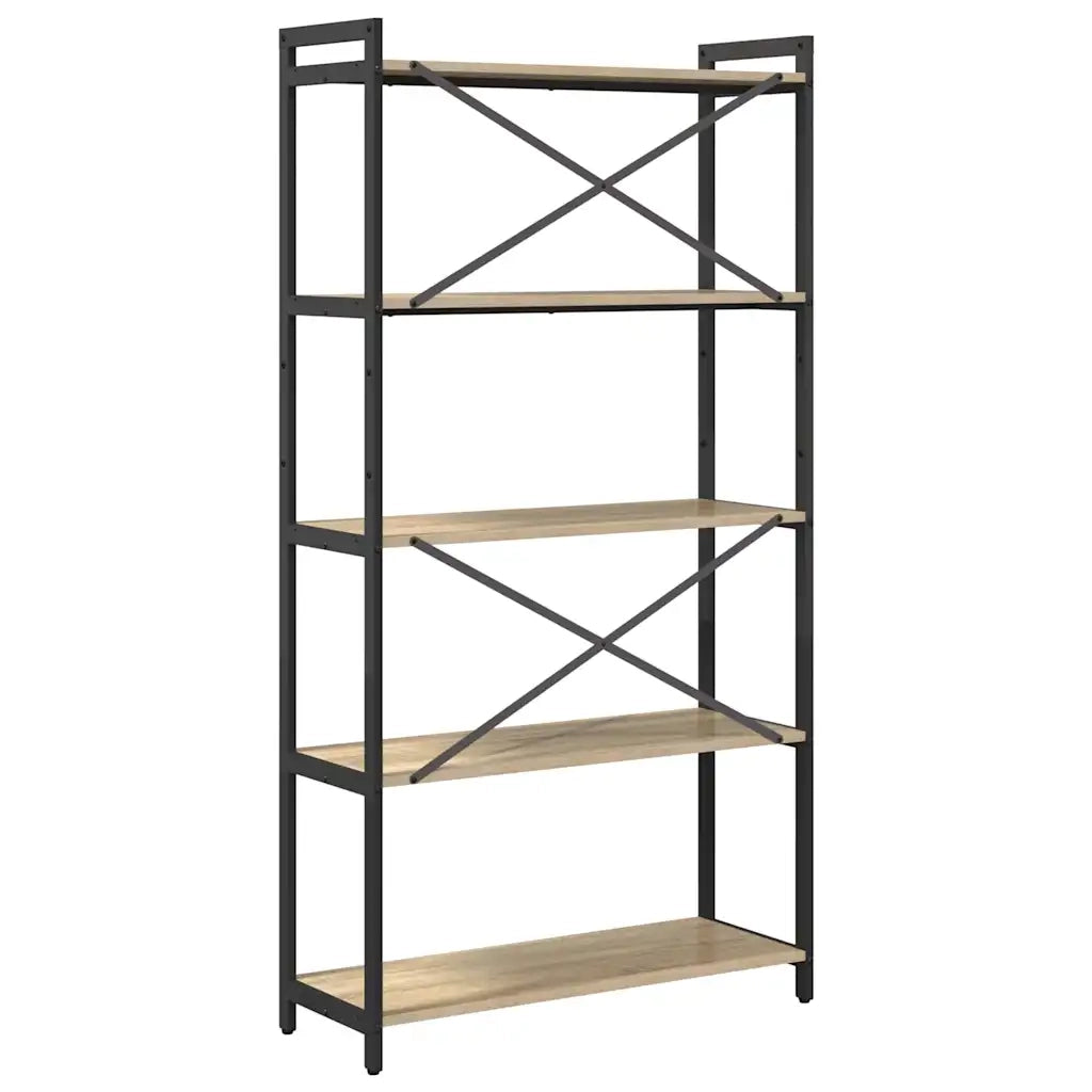 Libreria-Scaffale per Libri-Mobile di Stoccaggio Rovere Sonoma 80 x 30 x 155 cm Legno multistrato