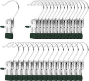 Griffe metalliche per abbigliamento 30 pezzi - Materiale duraturo - Presa antiscivolo - Utilizzo interno/esterno - Fissaggio ottimale
