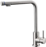 Kraan 3 viei per acqua con maniglia di acciaio inossidabile | Rubinetto da cucina a tre vie per acqua filtrata e non filtrata | Rubinetto per acqua con carterie ceramica