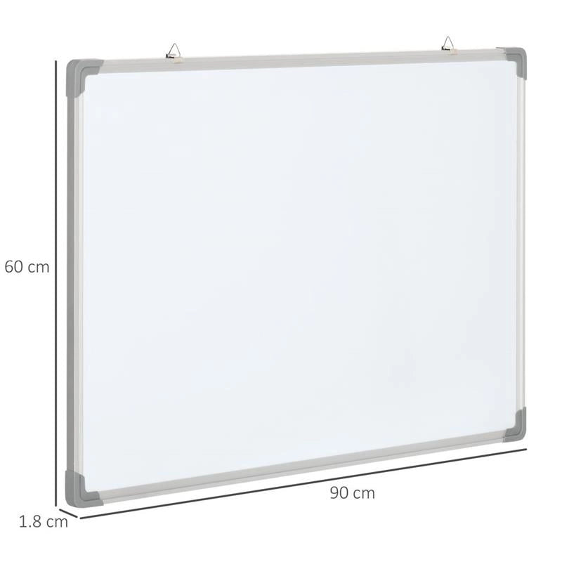 LAVAGNA MAGNETICA BIANCA RETTANGOLARE CON 4 PENNARELLI 1 GOMMA E 10 MAGNETI INCLUSI 90X60X1.8 CM