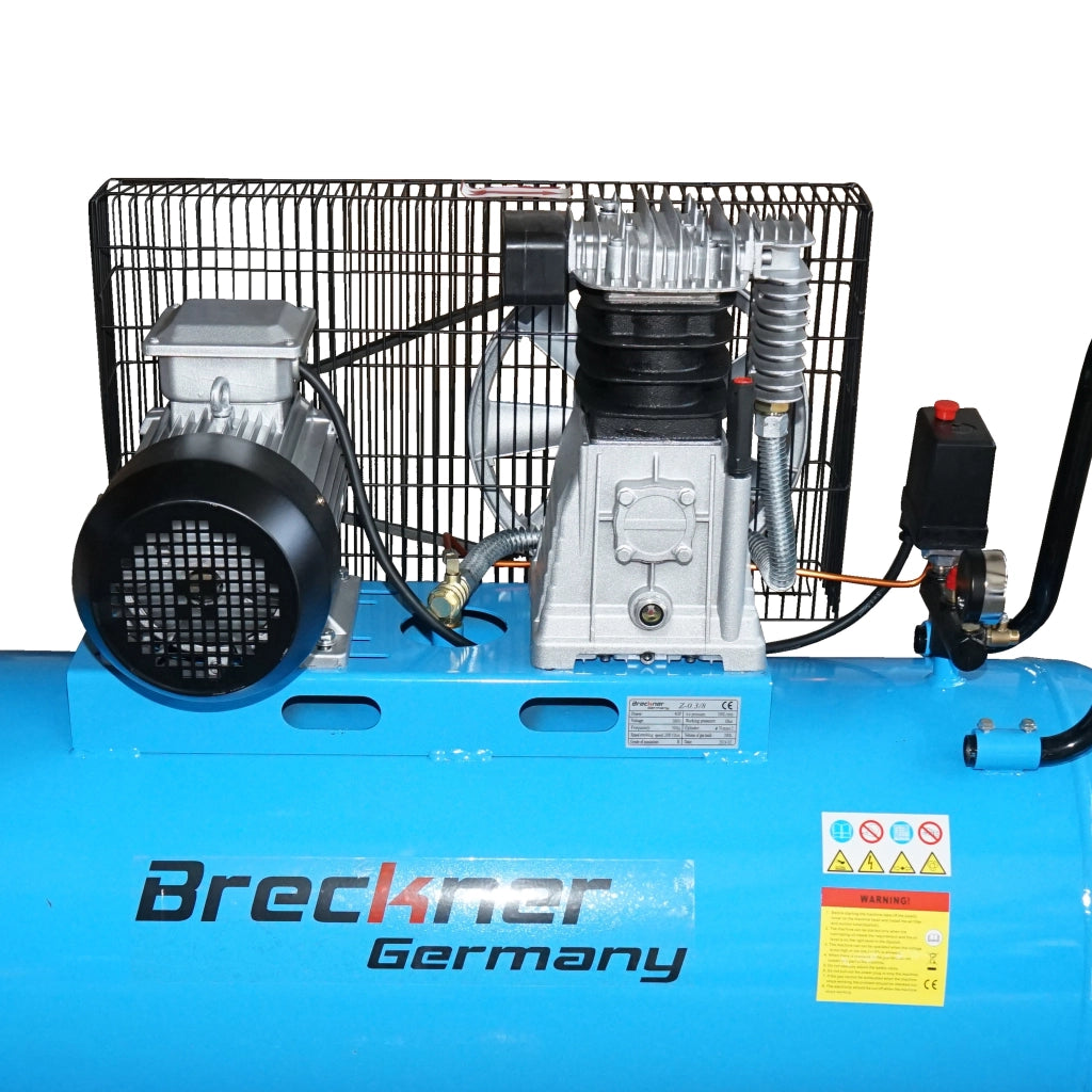 Compressore d'aria 380V, 200L potenza 3kW/4HP pressione massima 8 Bar, portata 250L/min Breckner Germany