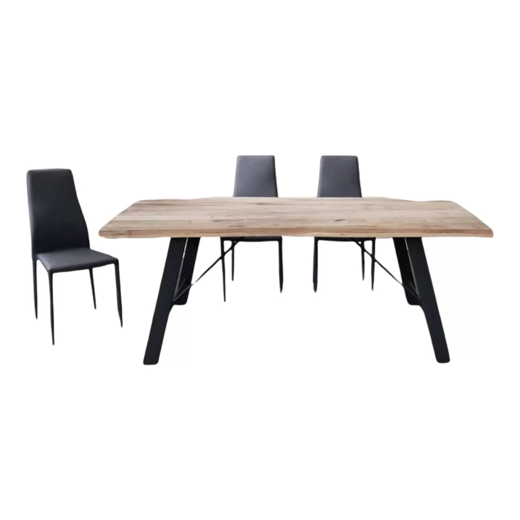 Tavolo massello nodo aperto 250x100 sp. 4 cm  fisso (805) - Mobili 2G