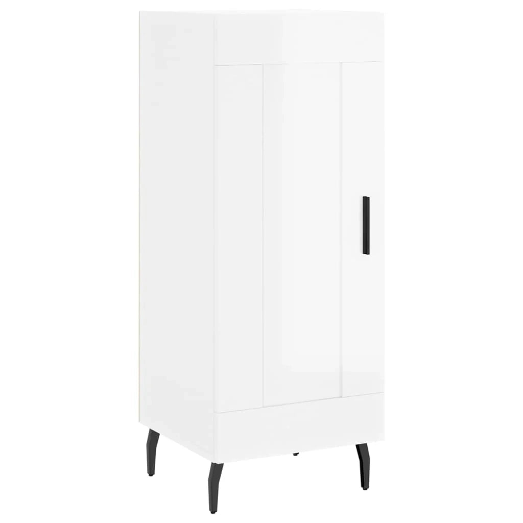 Buffet credenza cassettiera mobiletto mobile contenitore organizer per cucina soggiorno finitura lucida 34,5 x 34 x 90 cm legno ingegnerizzato bianco 02_0030592