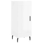 Buffet credenza cassettiera mobiletto mobile contenitore organizer per cucina soggiorno finitura lucida 34,5 x 34 x 90 cm legno ingegnerizzato bianco 02_0030592