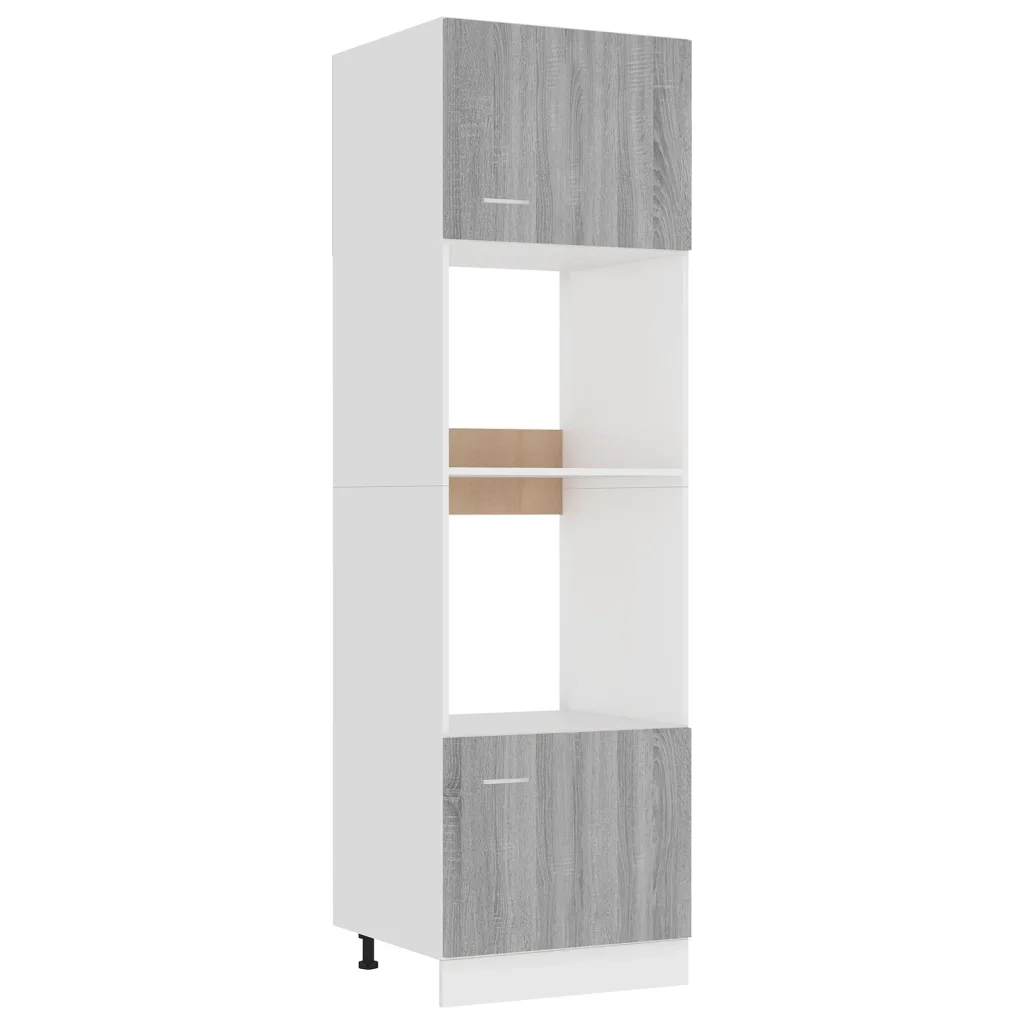 Armadio Microonde “Lyon” Grigio Sonoma 60x57x207 cm 815604
