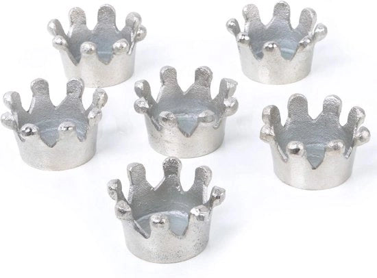 Decorazioni da tavola in metallo argentato - regali di ospitalità per matrimoni e Natale - decorazioni per feste e compleanni - piccola decorazione da tavola da 7 cm