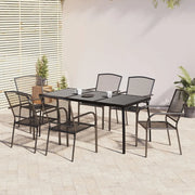 Set da Pranzo da Giardino 7 pz in Acciaio Antracite 3187971