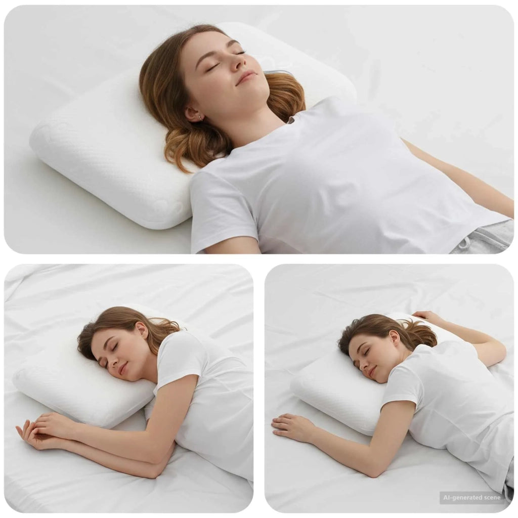 Cuscino da Letto Bianco 60 x 40 x 10,5 cm Schiuma Memory CFW9548369