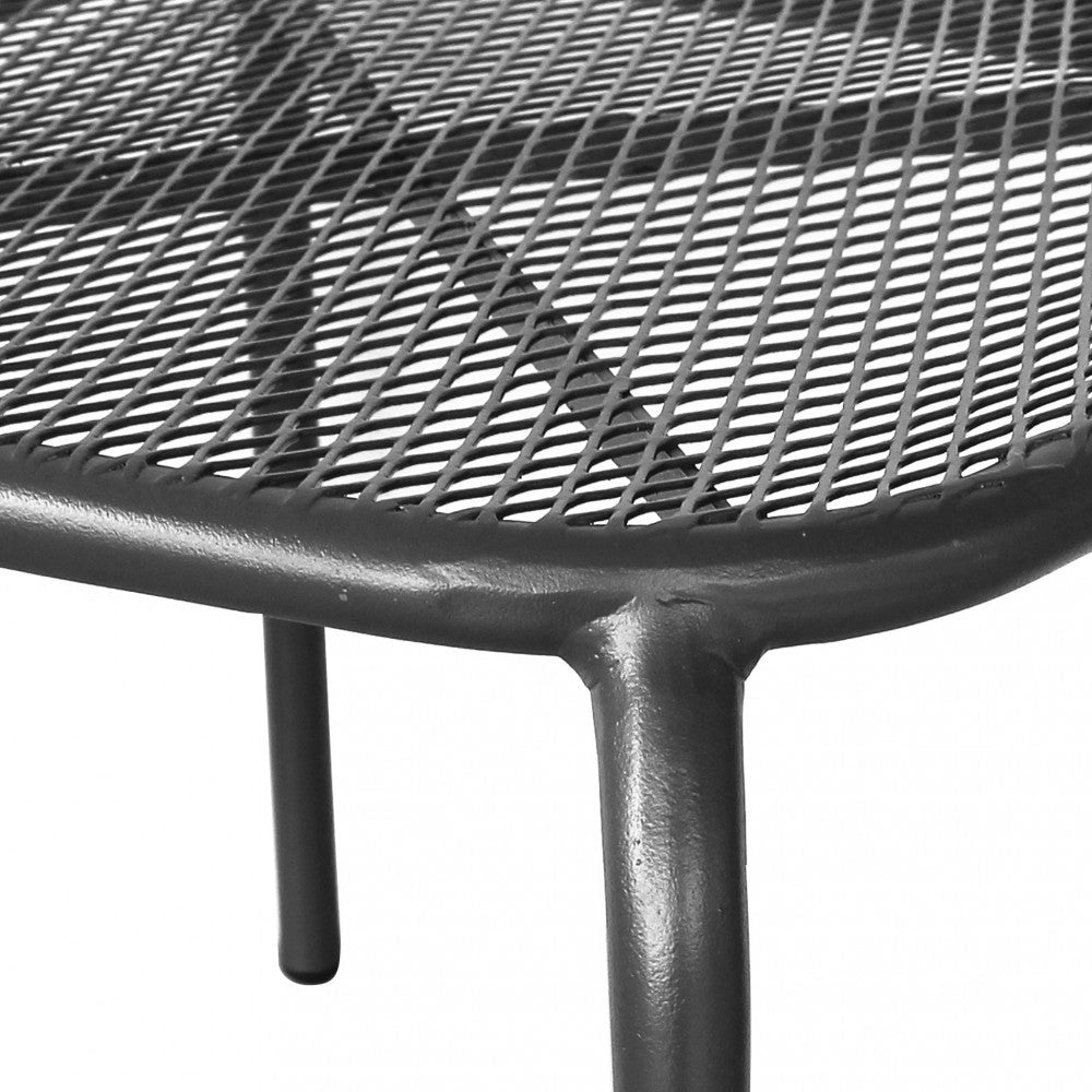 Tavolino Midway 41x41x43,5 h cm in Acciaio Grigio scuro