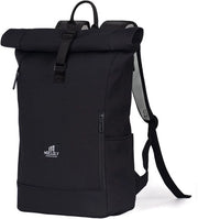 Borsa a Rollino per Donna - Impermeabile Borsa a Rollino - Con Tasca per Laptop Borsa da Viaggio Piccola, Borsa da Ufficio Elegant per Università Lavoro Città Viaggio - Nero